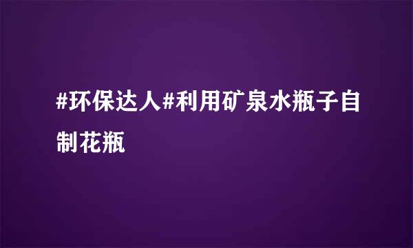 #环保达人#利用矿泉水瓶子自制花瓶