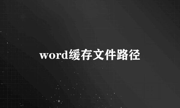 word缓存文件路径