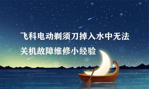 飞科电动剃须刀掉入水中无法关机故障维修小经验
