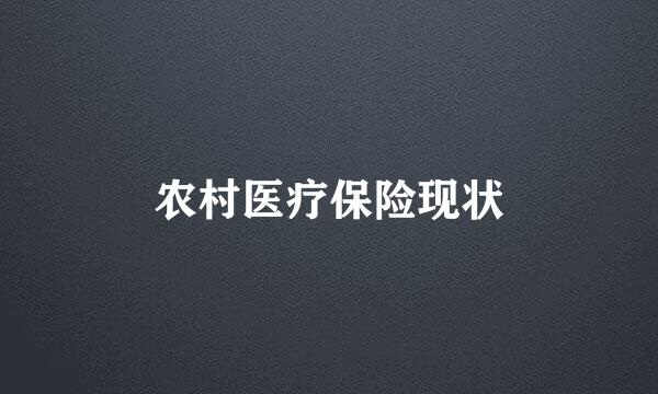 农村医疗保险现状