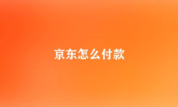 京东怎么付款