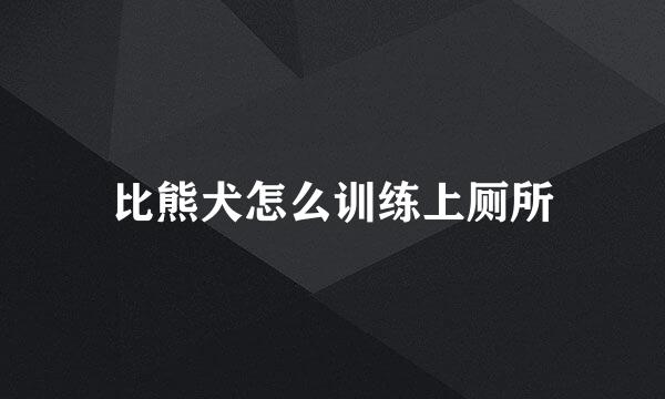 比熊犬怎么训练上厕所