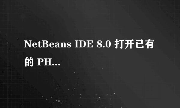 NetBeans IDE 8.0 打开已有的 PHP 项目