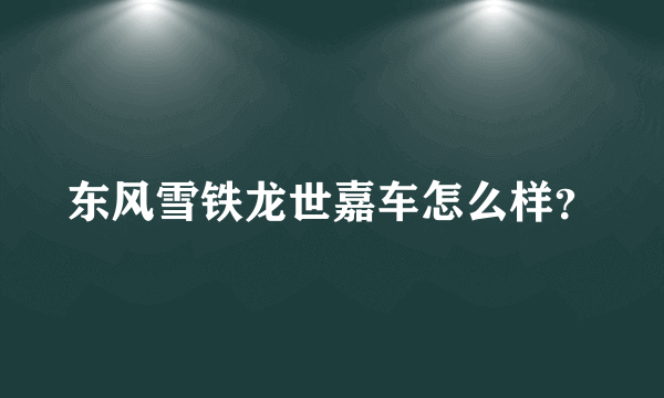 东风雪铁龙世嘉车怎么样？