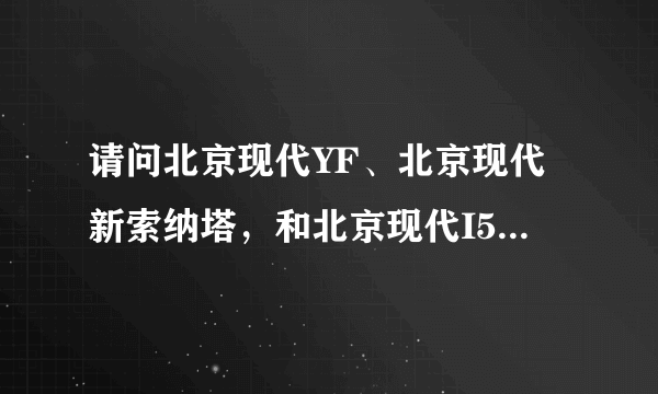 请问北京现代YF、北京现代新索纳塔，和北京现代I50有什么区别？它们的预售价是多少?大约在什么时候上市?