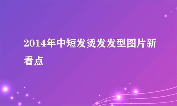 2014年中短发烫发发型图片新看点