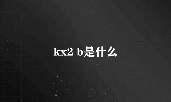 kx2 b是什么