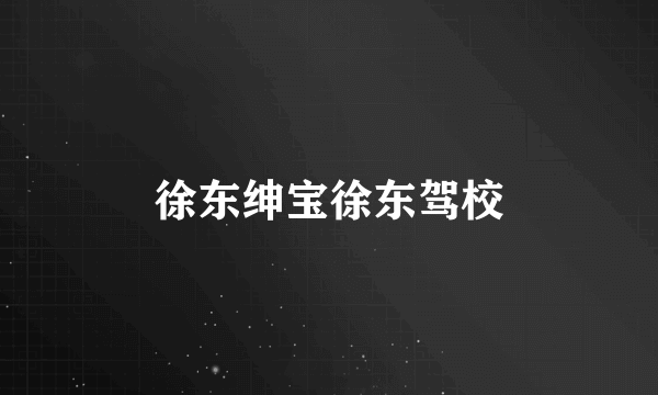 徐东绅宝徐东驾校