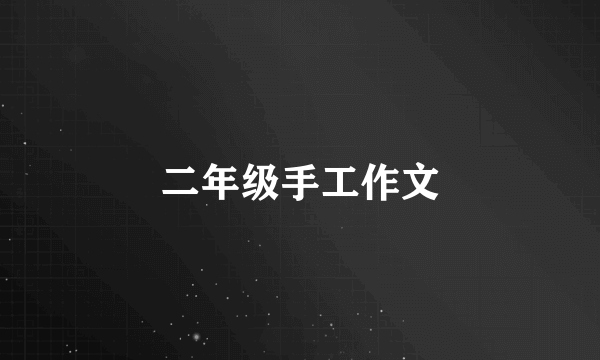 二年级手工作文