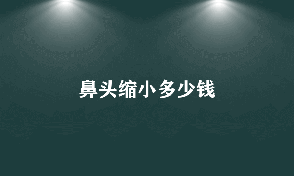 鼻头缩小多少钱