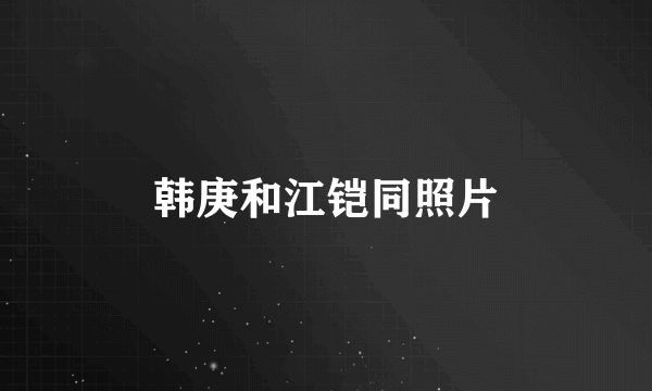 韩庚和江铠同照片