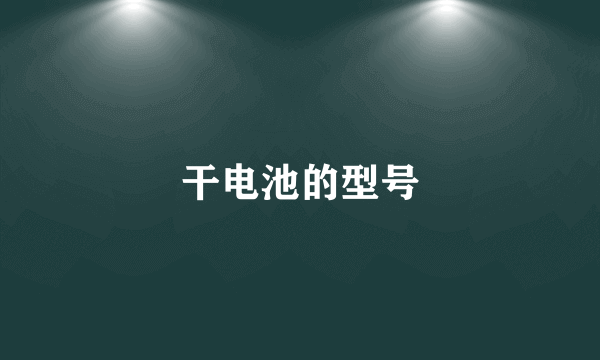 干电池的型号