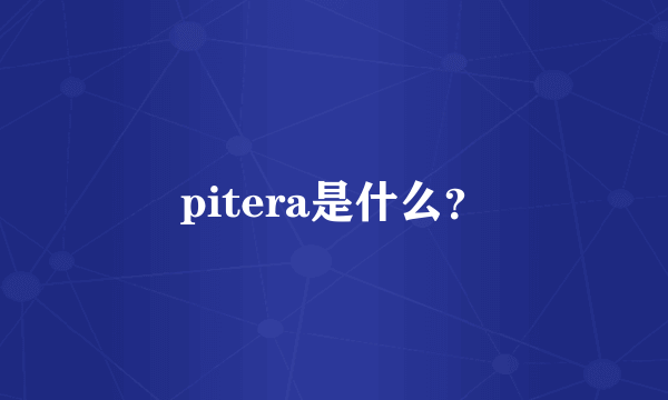 pitera是什么？