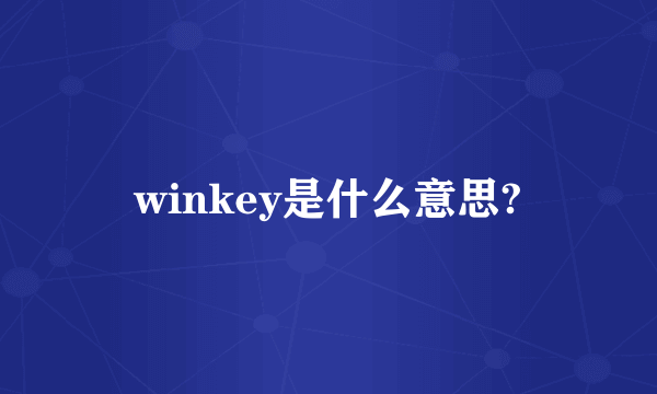 winkey是什么意思?