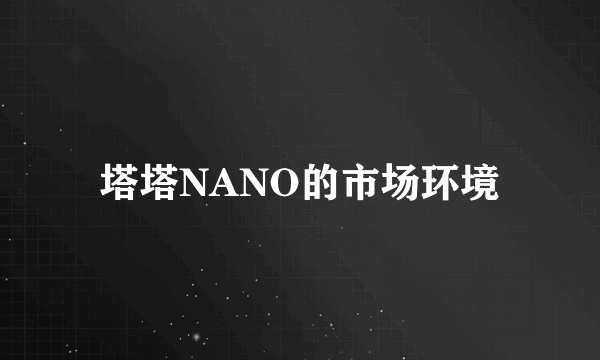 塔塔NANO的市场环境