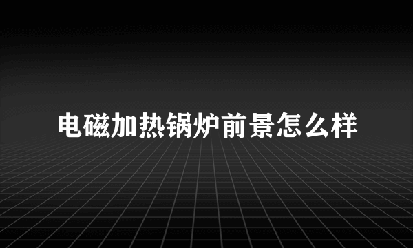 电磁加热锅炉前景怎么样