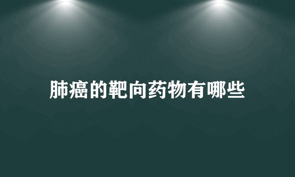 肺癌的靶向药物有哪些
