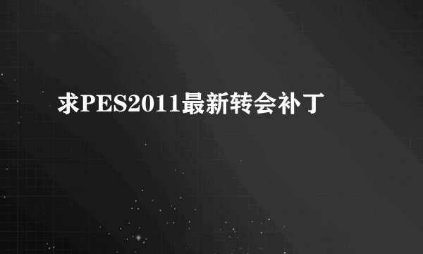 求PES2011最新转会补丁