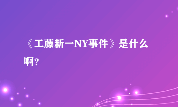 《工藤新一NY事件》是什么啊？