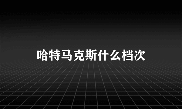 哈特马克斯什么档次