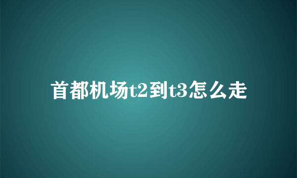 首都机场t2到t3怎么走