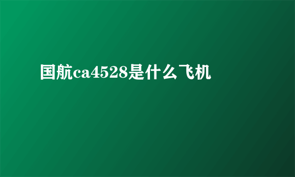 国航ca4528是什么飞机