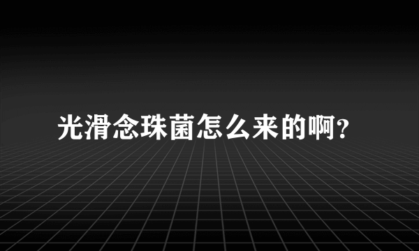 光滑念珠菌怎么来的啊？
