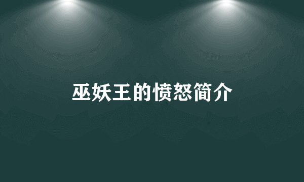 巫妖王的愤怒简介