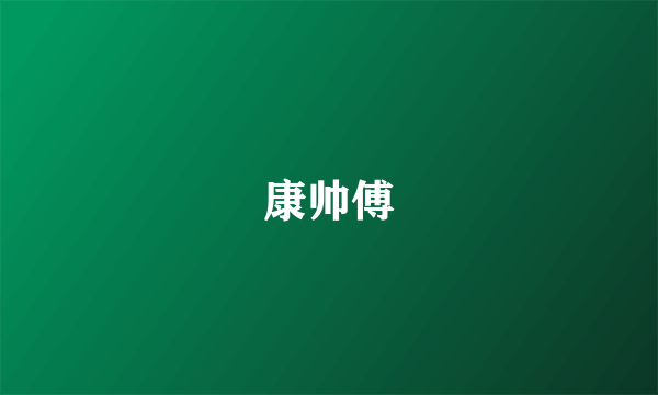 康帅傅