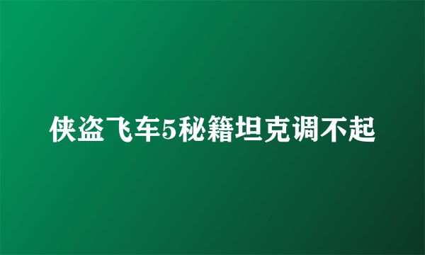侠盗飞车5秘籍坦克调不起