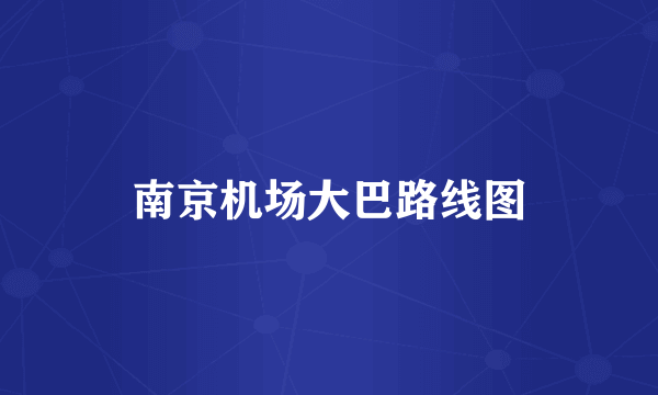 南京机场大巴路线图