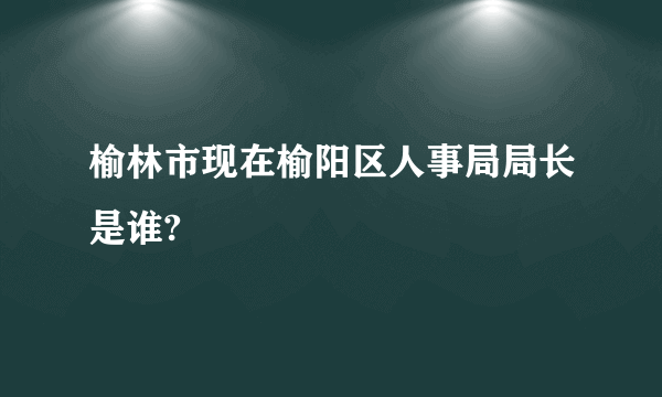 榆林市现在榆阳区人事局局长是谁?