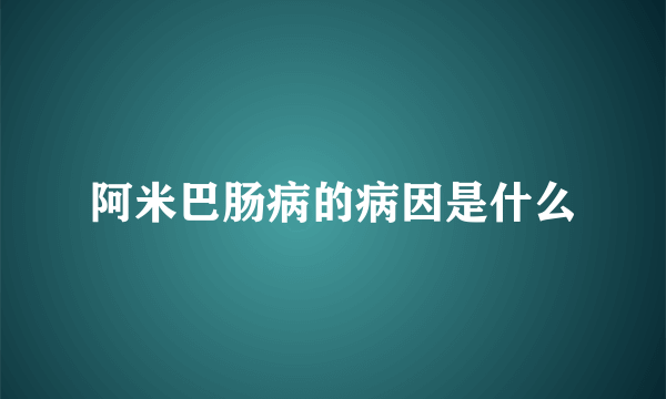 阿米巴肠病的病因是什么