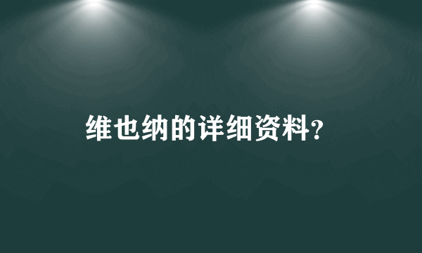 维也纳的详细资料？