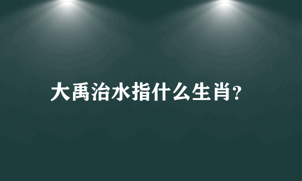 大禹治水指什么生肖？