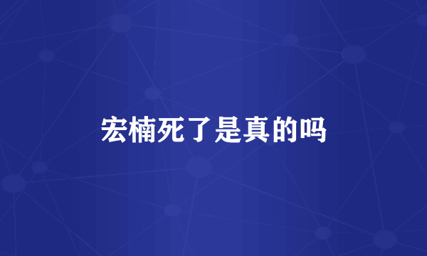 宏楠死了是真的吗