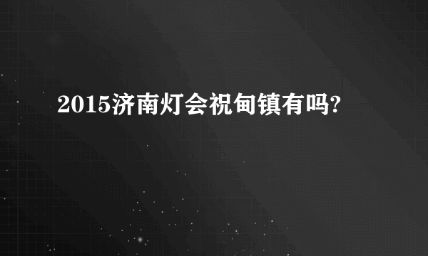 2015济南灯会祝甸镇有吗?