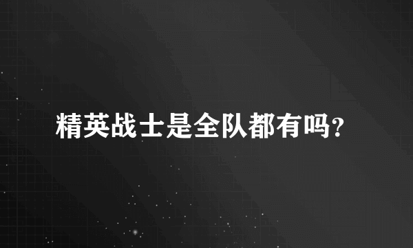 精英战士是全队都有吗？
