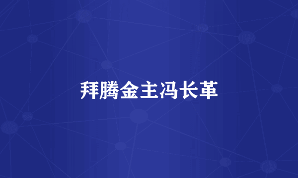 拜腾金主冯长革