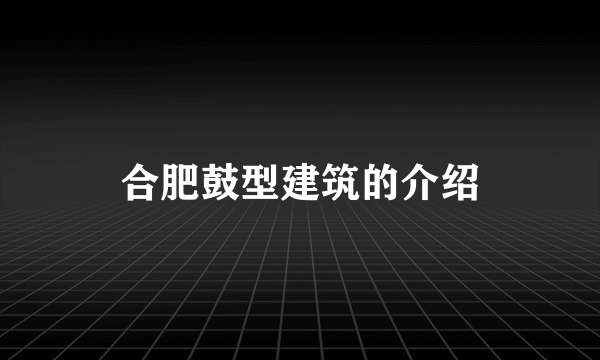 合肥鼓型建筑的介绍