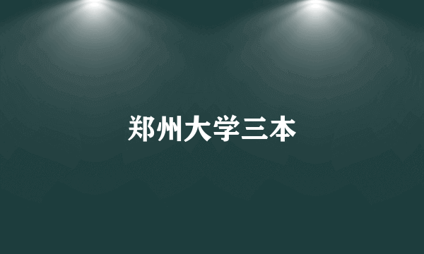 郑州大学三本