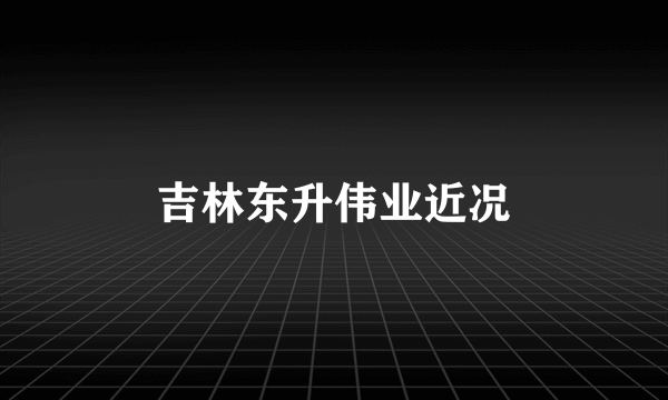 吉林东升伟业近况