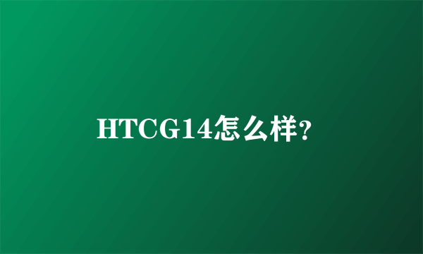 HTCG14怎么样？