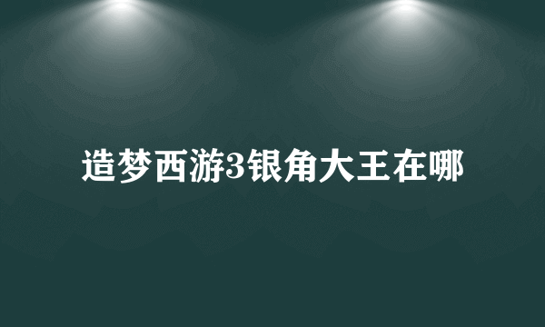 造梦西游3银角大王在哪