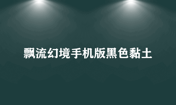 飘流幻境手机版黑色黏土