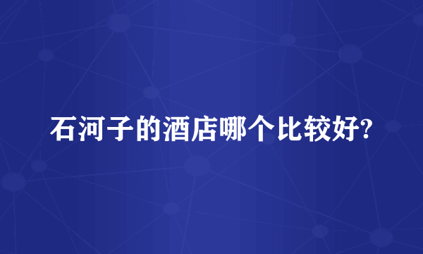 石河子的酒店哪个比较好?