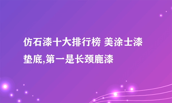 仿石漆十大排行榜 美涂士漆垫底,第一是长颈鹿漆