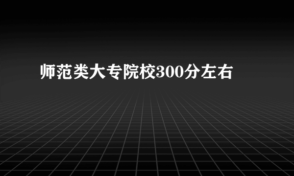 师范类大专院校300分左右