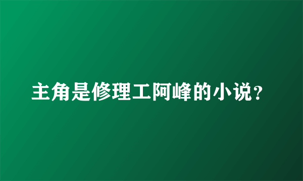 主角是修理工阿峰的小说？