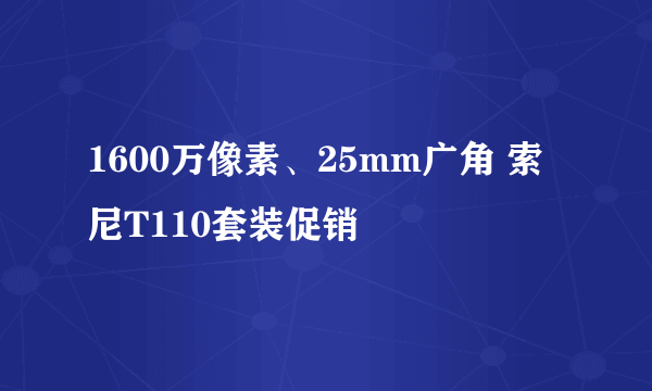 1600万像素、25mm广角 索尼T110套装促销